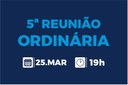 5ª Reunião Ordinária terá 20 projetos para deliberação