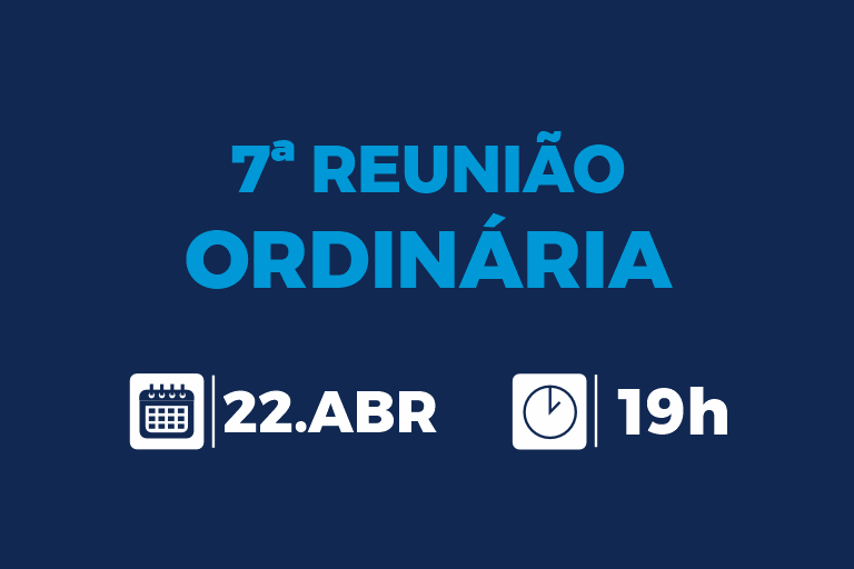 7ª Ordinária terá três projetos em votação