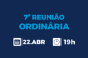 7ª Ordinária terá três projetos em votação