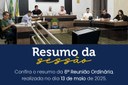 8ª Ordinária de 2025 tem três projetos aprovados