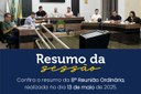8ª Ordinária de 2025 tem três projetos aprovados