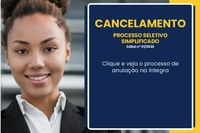 Processo Seletivo Simplificado nº 001/2026 é cancelado e novo edital será publicado