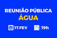 Reunião pública sobre fornecimento de água
