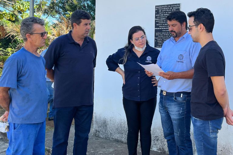 Vereadores visitam a Estação de Tratamento de Esgoto de Capitólio